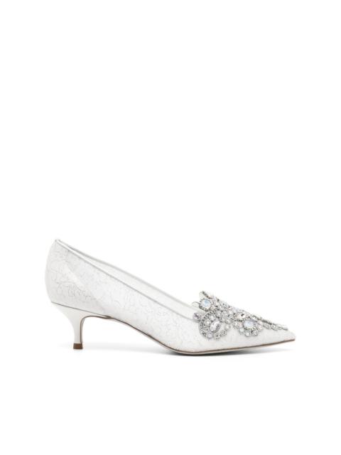 Veneziana crystal kitten-heel pumps