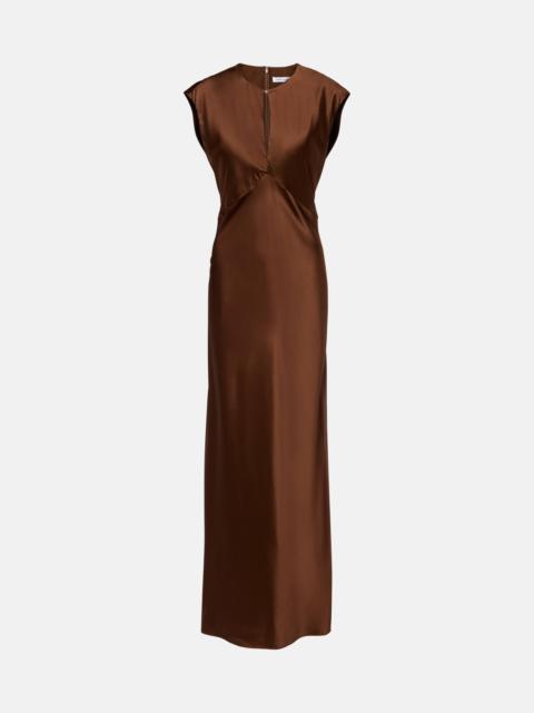Nelzy silk-blend satin maxi dress