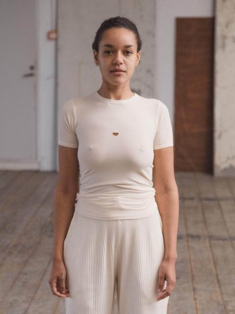 Heart Tee Shirt - Fine Organic Cotton Rib