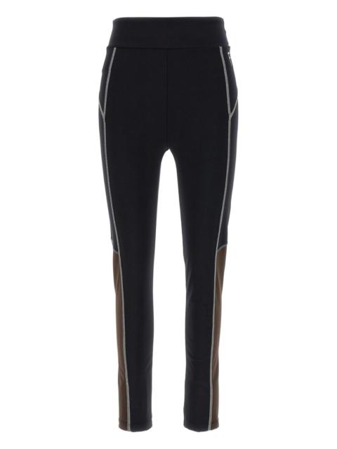 contrast-stitching leggings