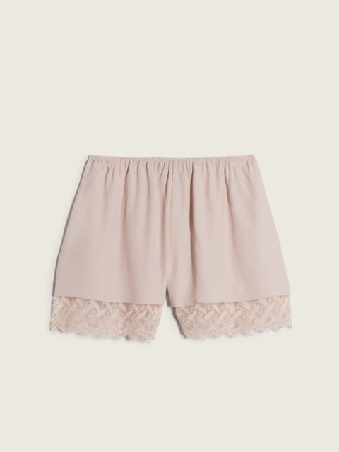 Lace Trim Negligee Shorts