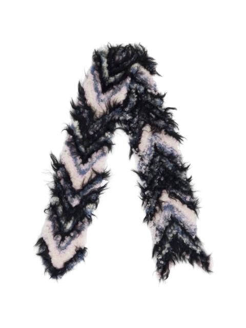 Multicolor Chevron Knit Scarf