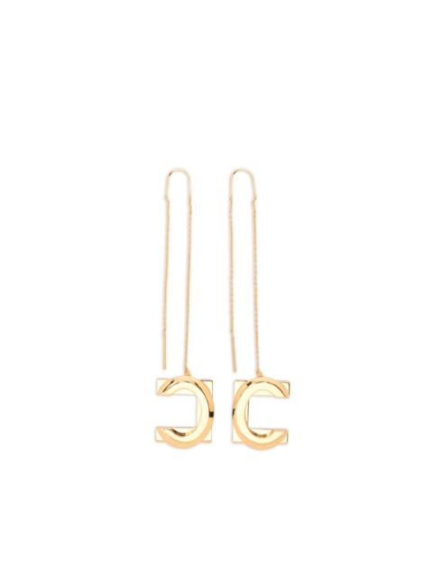 logo-drop earrings