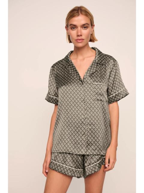 Inez Washable Silk Printed Short PJ Set