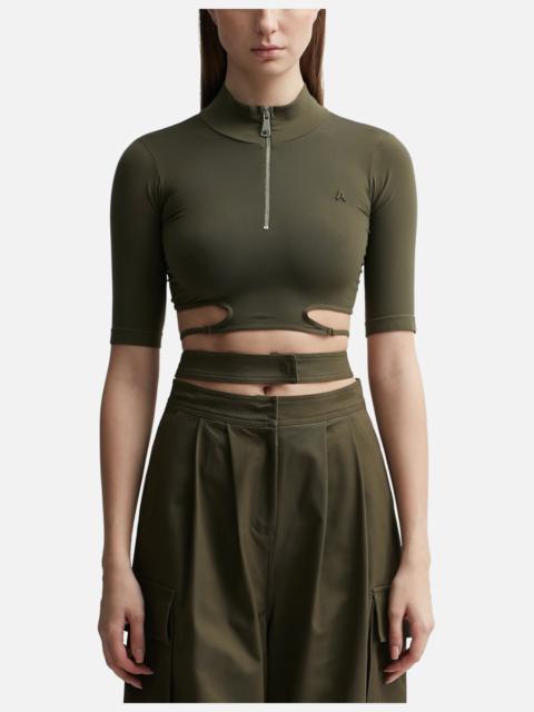 SCULPTING JERSEY CUT-OUT TOP