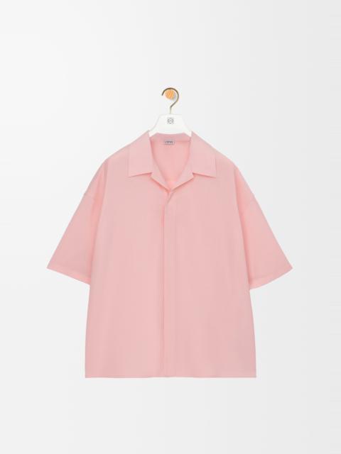 Short sleeve shirt in wool