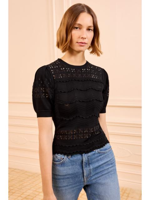 Marcelena Eyelet Knit Top