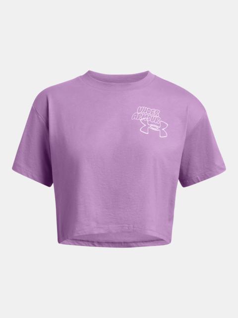 Women's UA Bubble Script Crop Short Sleeve