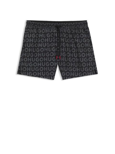 LOGO-PRINT SWIM SHORTS WITH DRAWCORD