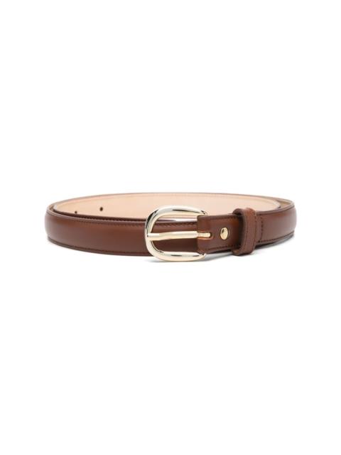 Rosette leather belt