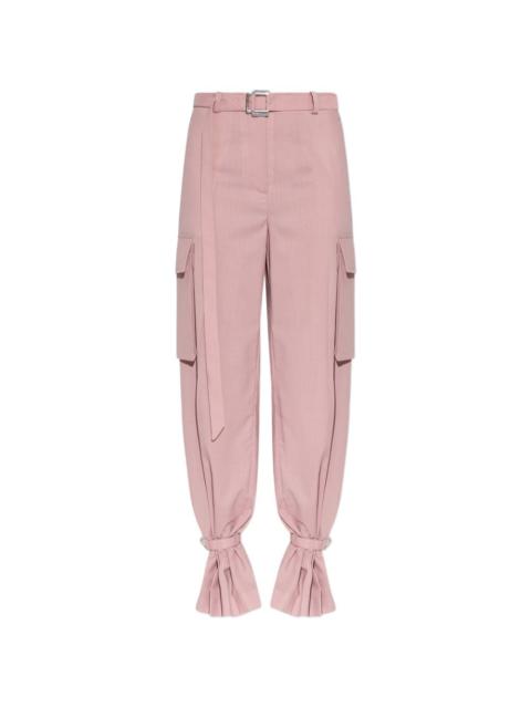ruffle cargo trousers