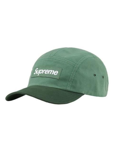 Supreme Waxed Cotton Camp Cap 'Green White' SUP-FW21-021