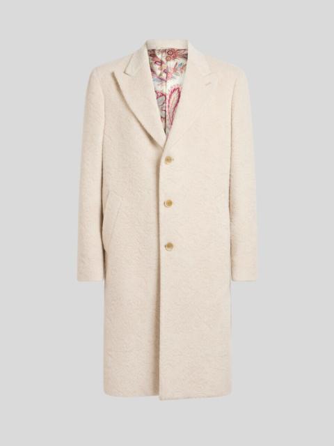WOOL-BLEND JACQUARD COAT