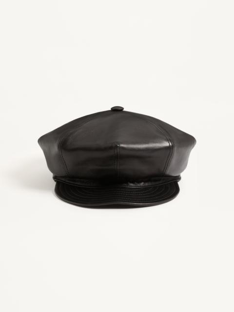 VALENTINO GARAVANI VLOGO SIGNATURE LEATHER BEANIE