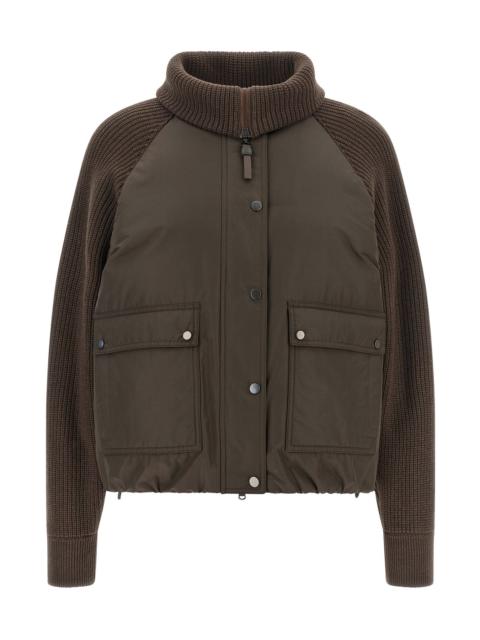 Knit Insert Down Jacket