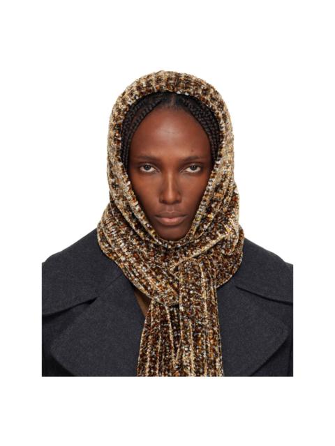 Brown Hooded Scarf