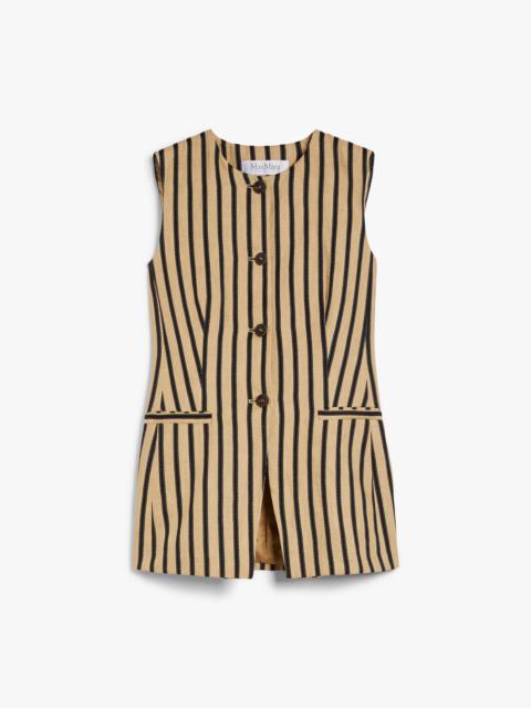 RODEO Striped linen and cotton waistcoat