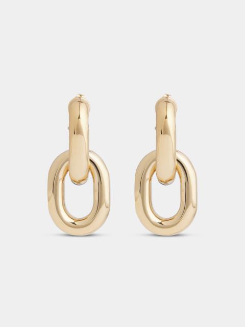 GOLD DOUBLE XL LINK EARRINGS
