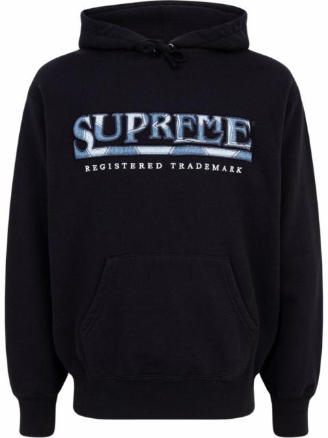 logo-embroidered hoodie