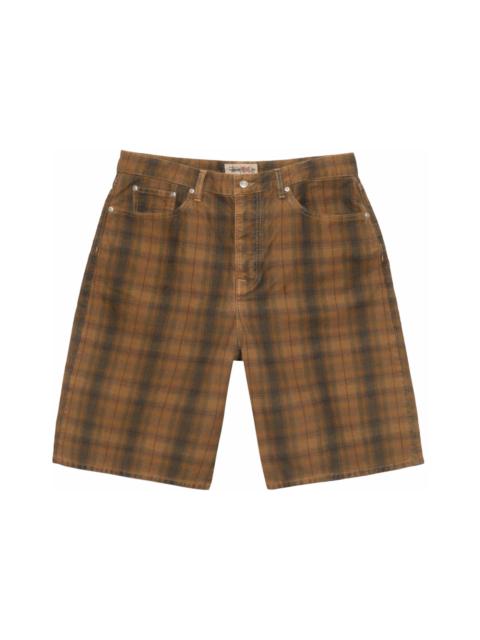 Stussy Big Ol' Canvas Plaid Short Brown