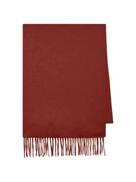 Blaine Fringe Scarf in Burnt Sienna Brushed Silk Cashmere