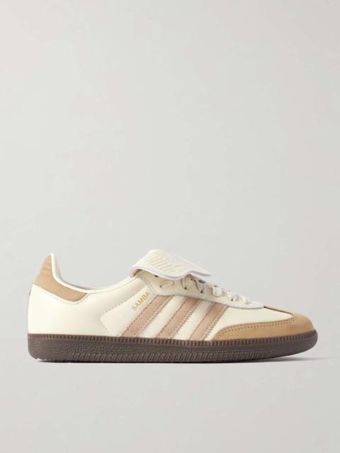 Samba LT nubuck and suede-trimmed leather sneakers Beige
