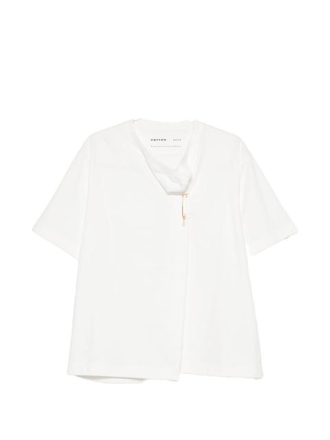draped-detail T-shirt