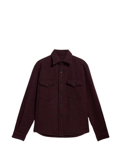 brushed pocket overshirt