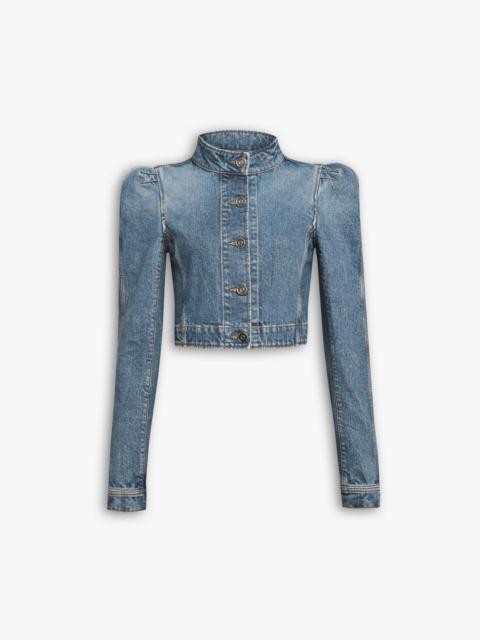 DENIM HIGH NECK JACKET