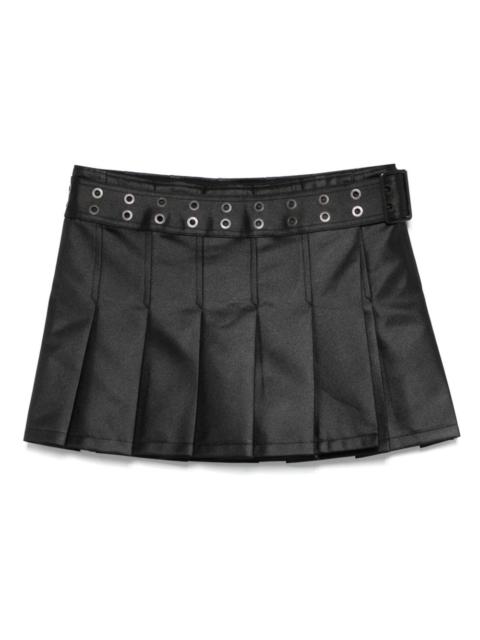 pleated mini skirt