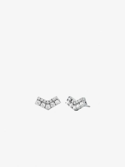 Pavé Chevron Stud Earrings
