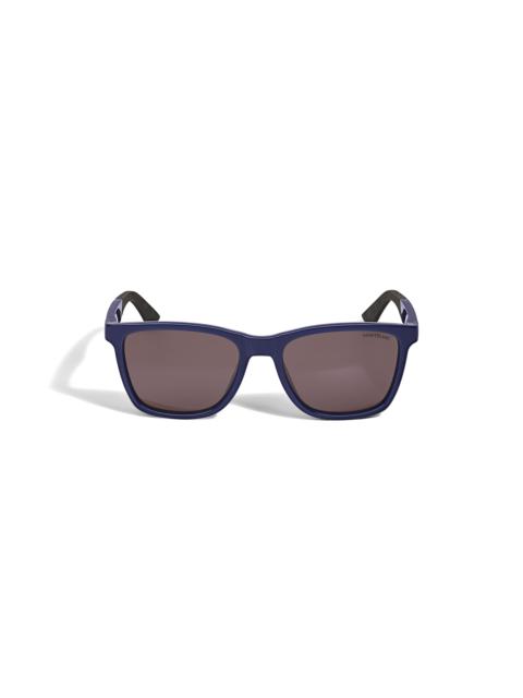 Squared Sunglasses with Injected Blue Coloured Frame