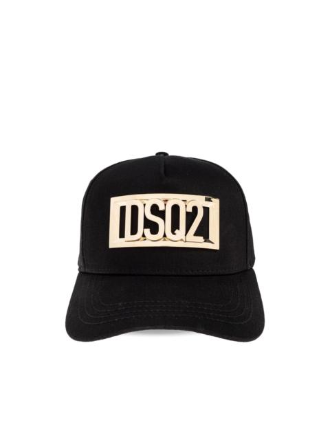 gold-tone logo plaque baseball cap