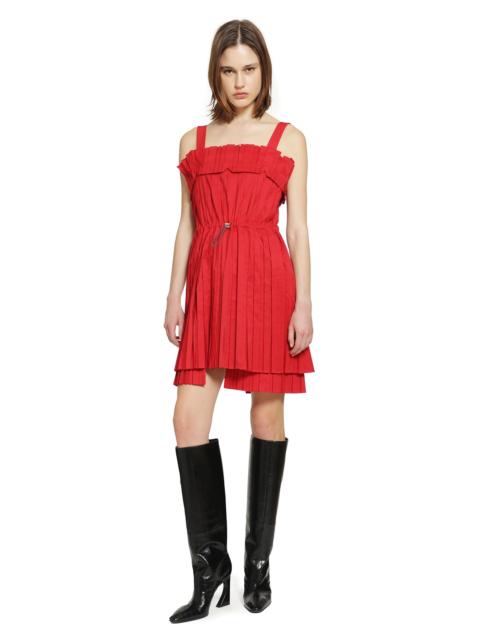 Pleated Faille Mini Dress