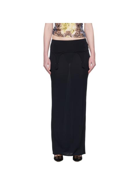 Navy 'The Long Garter' Maxi Skirt