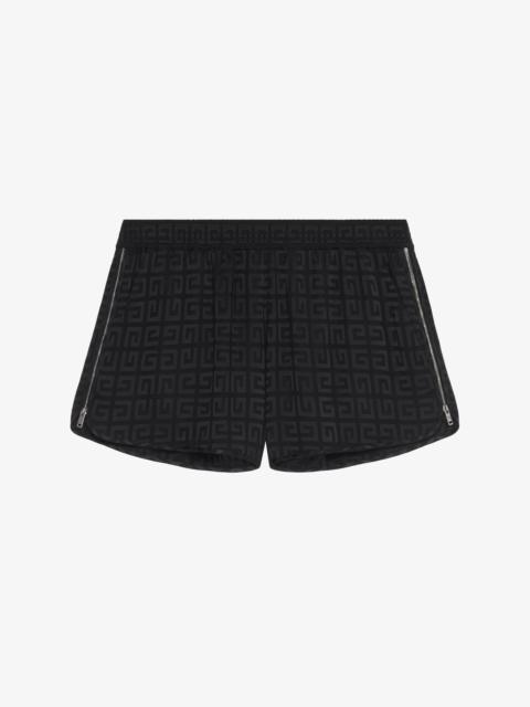 SHORTS WITH ZIPS IN 4G JACQUARD