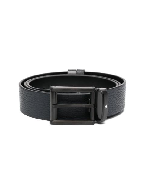 pebble-leather buckle belt