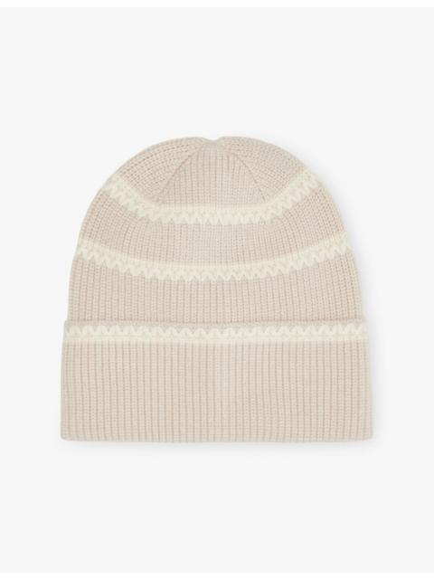 Ronan Stitch Stripe Knitted Beanie Hat