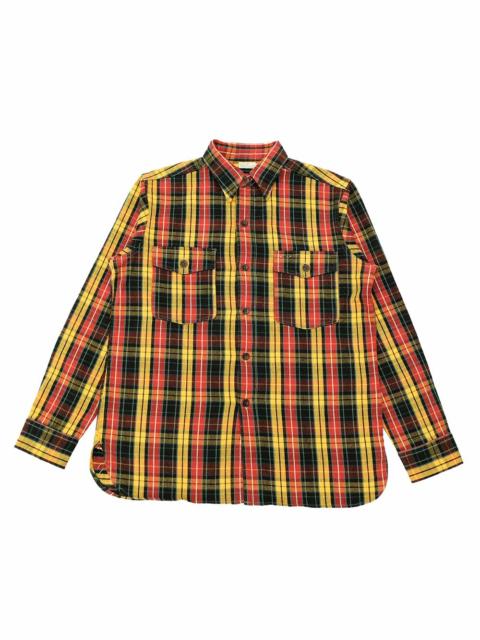 Lot.3022 FLANNEL SHIRTS WITH CHINSTRAP - F-Pattern - ONE WASH - WH-3022F24