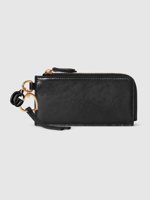 Card case with Double G charm