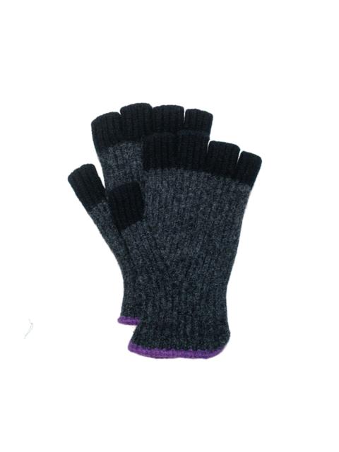 No Fingers In There Ribbed Gloves Black
