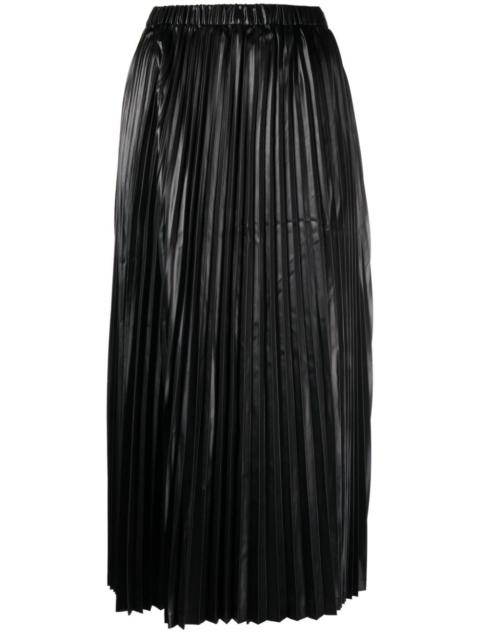 pleated layered cropped trousers