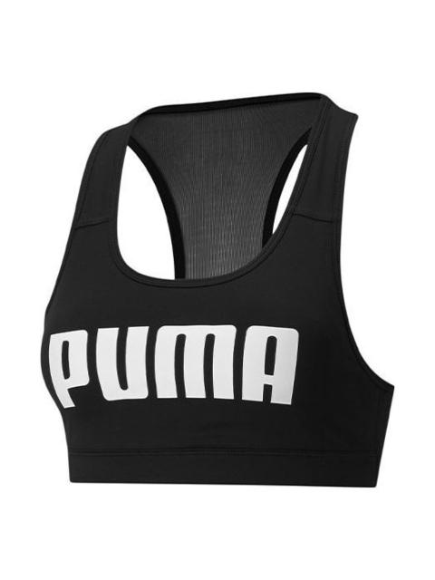 (WMNS) PUMA Mid Impact 4Keeps Graphic Training Bra 'Black' 520306-91