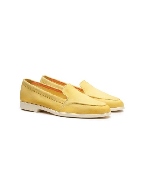 Women's yellow suede loafer