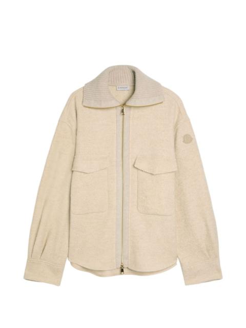 knit-collar jacket