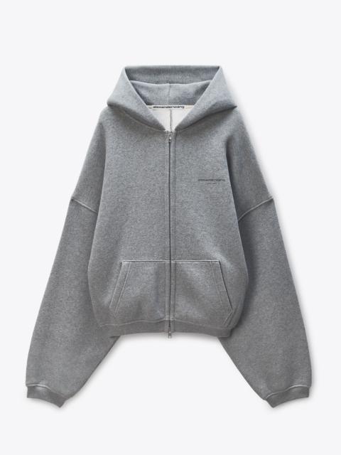 Grey Hotfix Terry Zip Hoodie