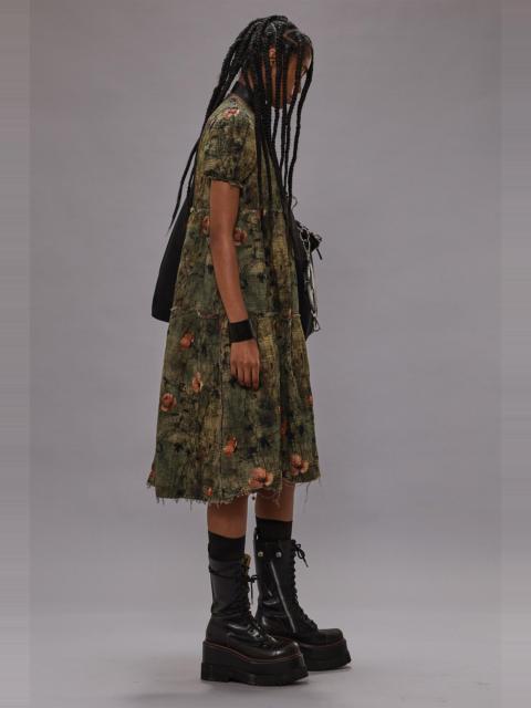 REVERSIBLE SHREDDED RELAXED MIDI