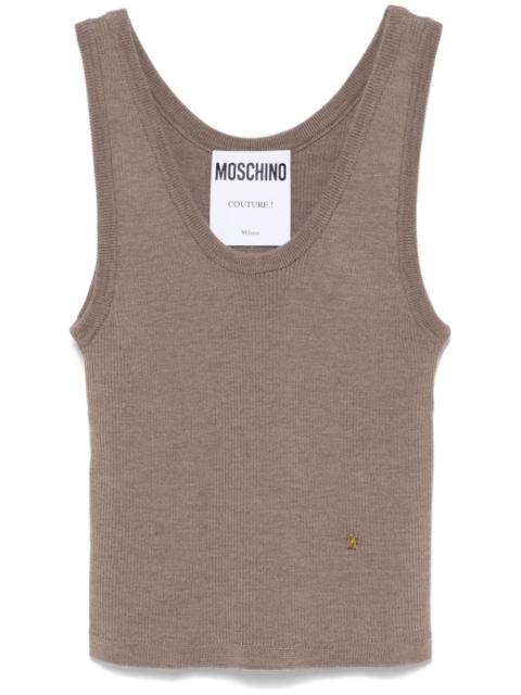 logo-lettering tank top