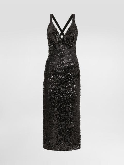 Dress with sequins