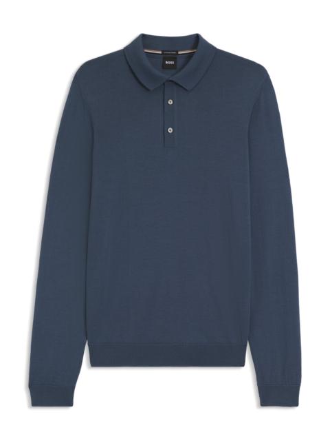 KNITTED POLO SWEATER IN VIRGIN WOOL